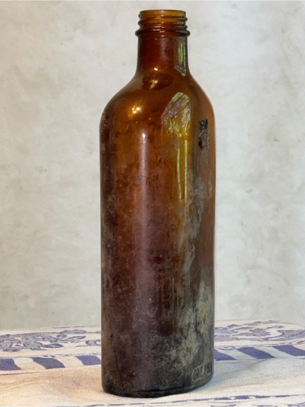 Vintage Jos. E. Seagram & Sons Ltd Amber Liquor Bottle Federal Law Forbids Reuse